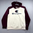 Champion Athletic Wear 2 Piece Hoodie Pants Boys 14 16 Cream Burgundy Track Suit