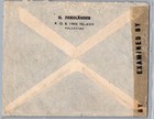 Palestine British 1940 s Postal Censored Airmail Cover Addr Usa   Postmark
