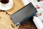 Men s Leather Long Wallet Business Bifold Purse Clutch Id Credit Card Holder Us