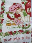 Vtg  80 s Strawberry Shortcake   Friends Twin Top Sheet Pillowcase Jc Penny