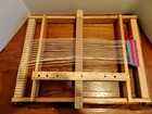 Vintage Wood Wooden Weaving Loom School Schul Webrahmen Germany Table Top Toy