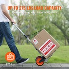 Folding Hand Truck Aluminum Luggage Trolley Cart Dolly 275 Lbs Bungee Cord