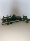 Vintage John Deere Tractor Toy Trailer Truck Wood Folk Art
