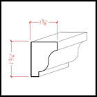 Ewsc15 Solid Crown Moulding  1-3 8  X 1-13 16  Unfinished Solid Hardwood Trim