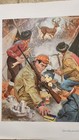 Vintage 1954 Original Westrn-winchester Outdoor Hunting Camp Litho Poster  