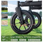 Maxwalk Rollator Walker With Seat  12  Wheels All Terrain With Backrest  Red