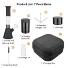 12  Silicone Glass Bong Set Smoking With Box Heavy Beaker Tobacco Water Pipes Us