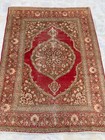 Vintage Fabulous Hand Knotted Oriental Distressed Worn Wool Rug 157x120 Cm