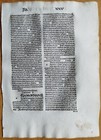 Original Incunable Leaf Bonaventura Opuscula Strasbourg Husner  e  - 1495