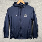Nike Chelsea Fc Hoodie Mens M Blue Soccer Dri-fit Slim Fit Jacket Full Zip