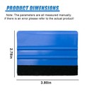 3pcs 4 Inch Plastic Felt Edge Vinyl Squeegee Tool  Mini Vinyl Scraper Car Win   