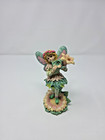 Vintage Fairy Figurine Flower Garden Resin Statue Decor Pastel Wings
