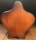 Vtg Wood Sewing Box- Cradle Bottom -2 Flip Top Doors -thread Tray