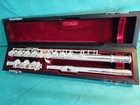 Yamaha Yfl-611 Ii Handmade Flute C Foot Brilliant All Silver   Very New 