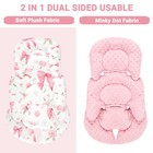 Infant Car Seat Insert Girls  Soft Car Seat Head Support Baby   2 Strap Pads    