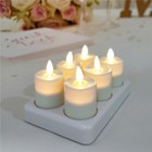 Luminara Realistic Flameless Rechargeable Led Tea Light 6 Set Ivory With Timer 