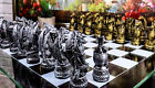 Mythical Fantasy Dragon Dungeon Kingdoms Resin Chess Pieces With Glass Board Set