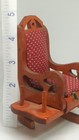 Vintage Wooden Rocking Chair Pin Cushion Retractable Tape Collectable