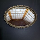 Vintage Filigree Mirror Or Vanity Tray 9x12  Gold Ornate Read