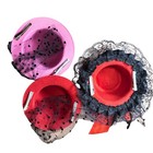 Lot 3 Mini Top Hat Hair Clip Fascinator Feather Lace Rose Veil Costume Party