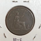 1875 H Great Britain Farthing Queen Victoria  Bronze Coin--high Grade-km 753