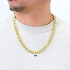 10k Yellow Gold Miami Cuban 11mm Monaco Link Chain Necklace Mens Womens 16 - 30 