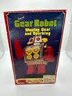 Vintage Horikawa Japan 8-inch Windup Gear Sparking Robot--works 