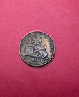 1912 Belgium 2 Centimes Copper Coin  21 5mm In Diameter  Km 64 Ruler  Albert I