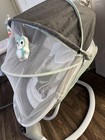 Ingenuity Infant Baby Swing W  Canopy Mesh Netting Music Portable Gray white