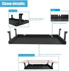 Frmsaet Under Desk Keyboard Tray Heavy-duty All-metal Material Small  Black 