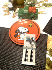 Disney Snoopy Pottery Barn Plate Utensil Peanuts Halloween Holiday Party Kids O