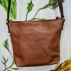 Fossil Natural Brown Leather Top Zip Crossbody - Pocket On The Front -bag Purse