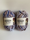 2 Skeins Yarnspirations Xlarge 10 5 Oz Bernat Blanket 10884 Dappled Shadows Yarn