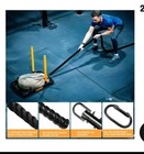 Keepart       black Iron sled Pulling Rope 1 5  Dia 20ft Length For Strongman Gym    