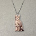 Custom Pet Portrait Necklace Peresonalised Dog Cat Necklace Photo Memorial Gift