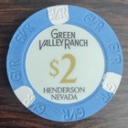  2 Green Valley Ranch  Casino Henderson  Nv 2026 Issue Casino Chip