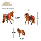 Grand Champions Saddlebred Family Horse Figure Set Of 3   Chestnut Saddlebred