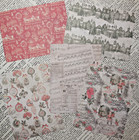 Holiday Card Making Kit  vintage Christmas  Paper   Embellishments Makes 5 Cards