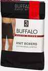 New Buffalo David Bitton Men s Knit Boxers 3 Pack Black  Blue M  L  Xl