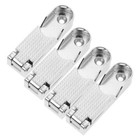  4pcs Flange Rod Holder Closet Rod Bracket End Supports Sockets Zinc Alloy Pole