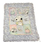 Vintage Lambs Ivy Set My Little Snoopy Baby Quilt   Bassinet Sheet Nursery 44x35