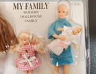 Dollhouse Modern Family Dolls Dad Mom Daughter Baby 1 12 Scale Removable Clothes