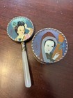 Vintage Asian Make Up Powder Jewelry Box And Mirror