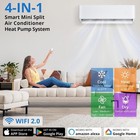 18000btu Dual 2 Zone Mini Split Ac heating System 12k 12k Btu 24seer2 1500 Sq ft