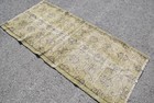 3x6 4 Ft Rug  Vintage Turkish Rug  Green Wool Rug