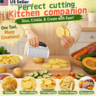 Jayvar Large Crinkle Cutter French Fry Cutter  Potato Black