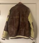 Vintage 90s Negro League Baseball Jersey Varsity Leather Jacket Nlbm 