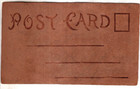 Antique Leather Postcard       i m Coming Home By Rail 