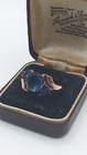 Vintage 1990-s 14 Ct Rolled Gold Sapphire Ring Size Uk P Us 7 1 2 - Hallmarked 