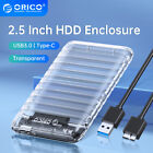 Orico 2 5   External Hard Drive Enclosure Usb 3 0 Sata Clear Hard Disk Hdd 